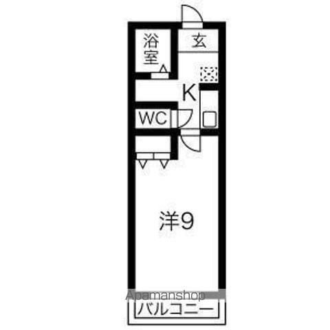 ゴルフランド(1K/3階)の間取り写真