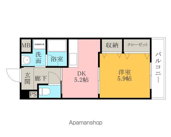 カーサ恵風(1DK/1階)の間取り写真