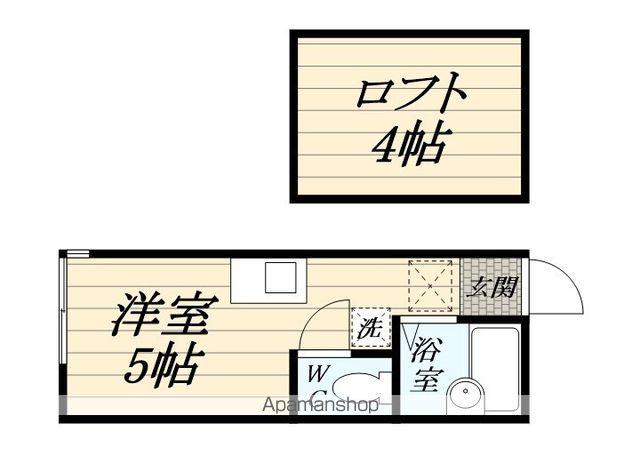 モンステラ戸塚(ワンルーム/2階)の間取り写真