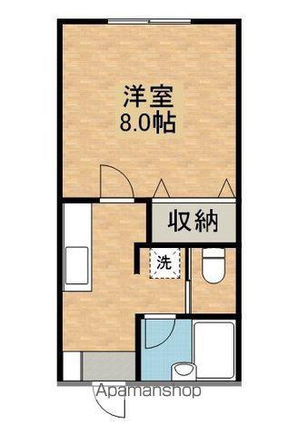 ヴィー・シス(1K/2階)の間取り写真