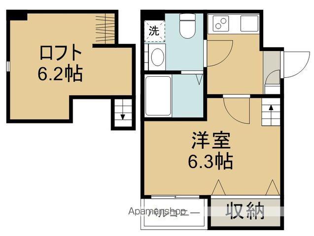 BEEHOUSE(1K/1階)の間取り写真