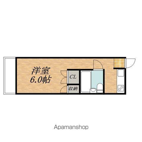 レジデンス城(ワンルーム/2階)の間取り写真