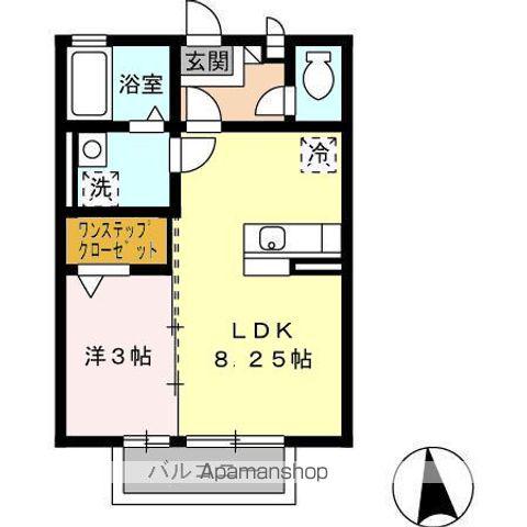 ルヴニール(1LDK/2階)の間取り写真