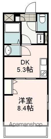 グリーンツリー(1DK/2階)の間取り写真