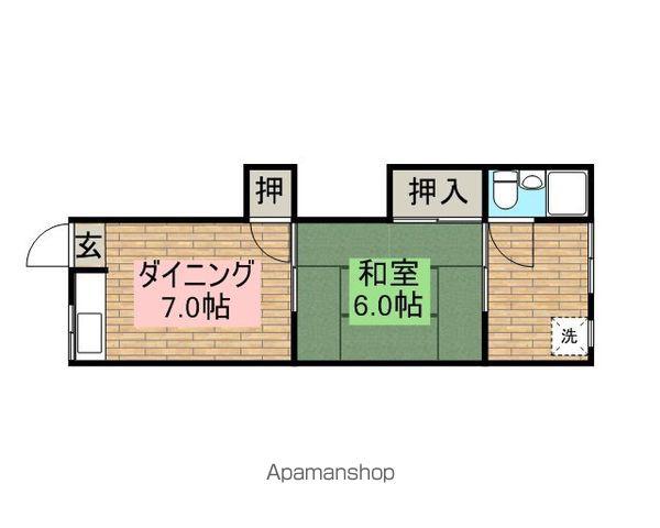 メゾン浜寺(1DK/2階)の間取り写真