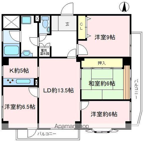 日新けやき台マンション(4LDK/3階)の間取り写真