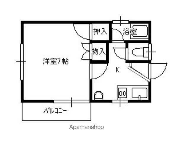 メイセイハイム仁方(1K/2階)の間取り写真