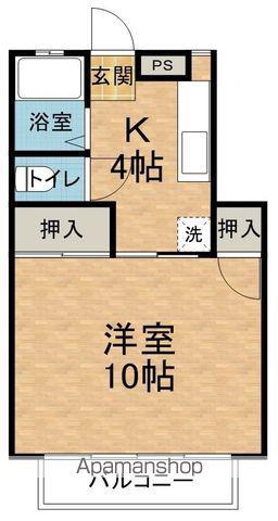 グリーンパレス22(1DK/1階)の間取り写真