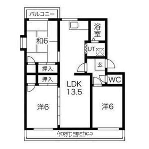 グランドハイツエクレール(3LDK/3階)の間取り写真