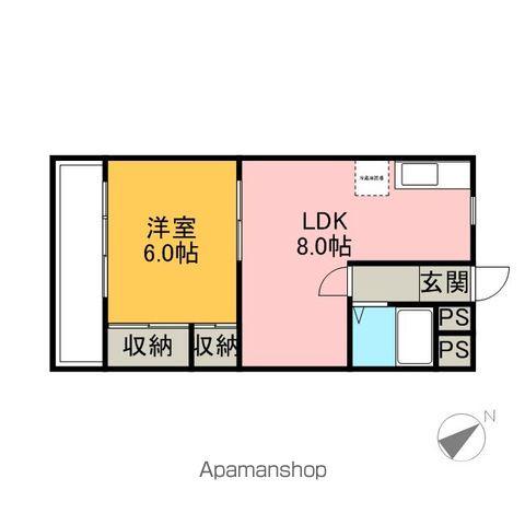 ガーデンハイツ(1DK/1階)の間取り写真