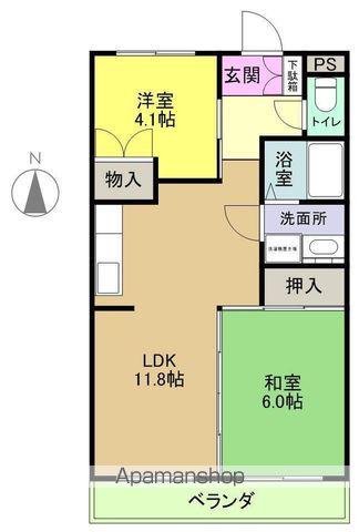 グレートマンション(2LDK/2階)の間取り写真