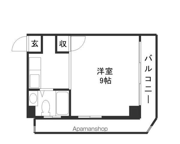 中央2丁目小堀マンション(1K/6階)の間取り写真