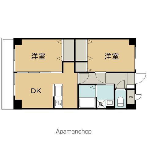 グランフォート盛南(2DK/2階)の間取り写真