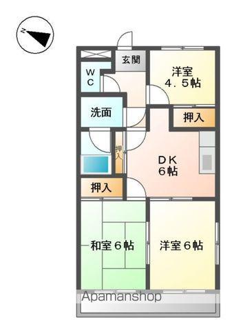 コーハンライズ(3DK/2階)の間取り写真