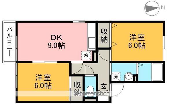 セジュール妙見B棟(2DK/1階)の間取り写真