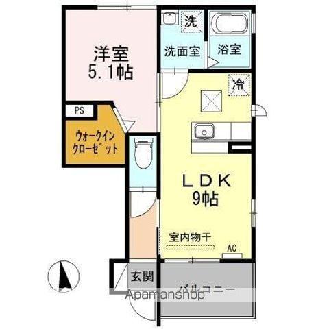 カルペスターレ(1LDK/1階)の間取り写真