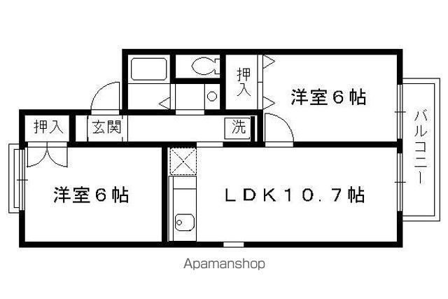 セジュール久宝寺(2LDK/2階)の間取り写真