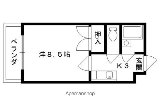 ヴェルフィオーレ嵐山(1K/2階)の間取り写真