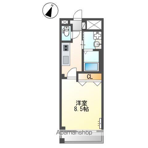 ベル・ローズ(1K/1階)の間取り写真