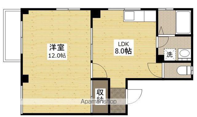 堀江アパート(1LDK/2階)の間取り写真