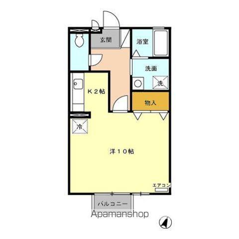 サンハイム(1K/2階)の間取り写真