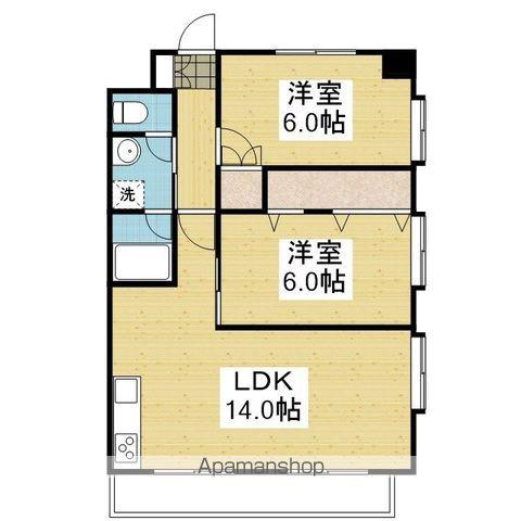 ソレイユ鷹ノ子駅前(2LDK/2階)の間取り写真