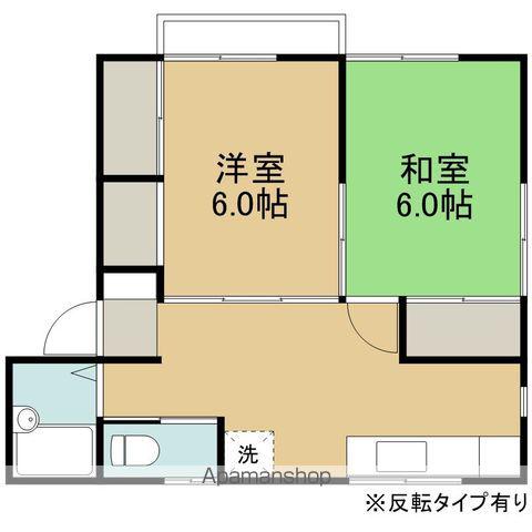 メゾンド東仙北(2DK/2階)の間取り写真