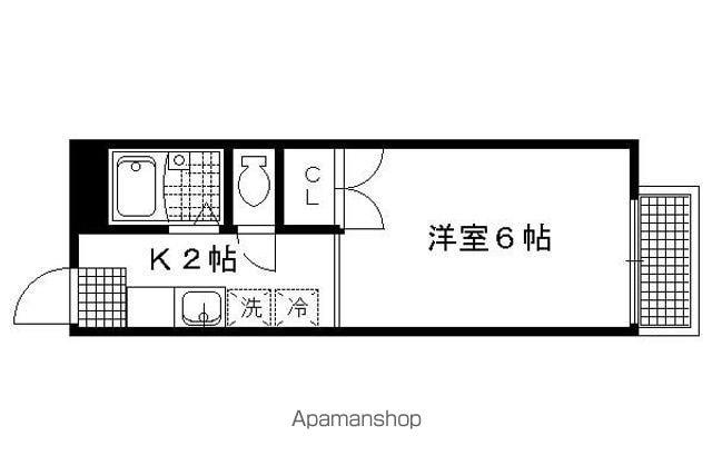コーポ春菜 AB棟(1K/1階)の間取り写真