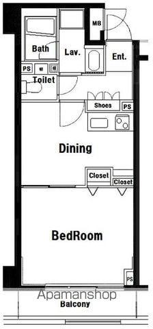 ベスト伊勢佐木長者町(1DK/9階)の間取り写真