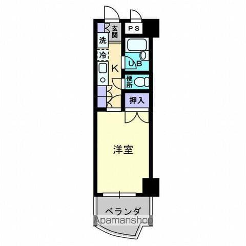 パルクピア(1K/2階)の間取り写真