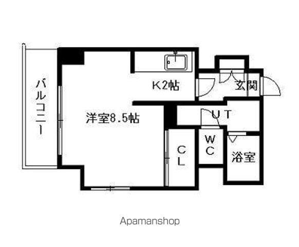 デュオヴェール(1K/3階)の間取り写真