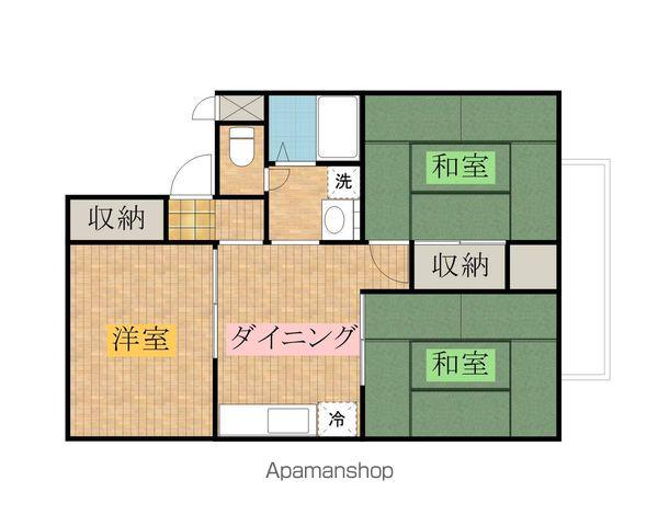 第2ホワイトシャルム(2LDK/1階)の間取り写真