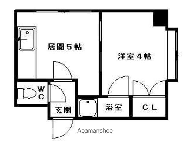 恵比寿第1ハイツ(1DK/1階)の間取り写真