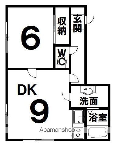 CLASSEL220(1DK/1階)の間取り写真