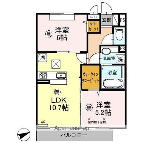 エミネンス(2LDK/1階)の間取り写真