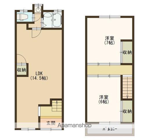 藤田町４丁目貸テラス(2LDK)の間取り写真