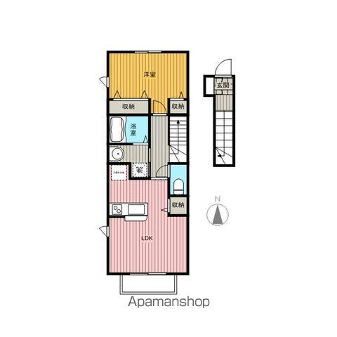 アバンツァート・サウス(1LDK/2階)の間取り写真