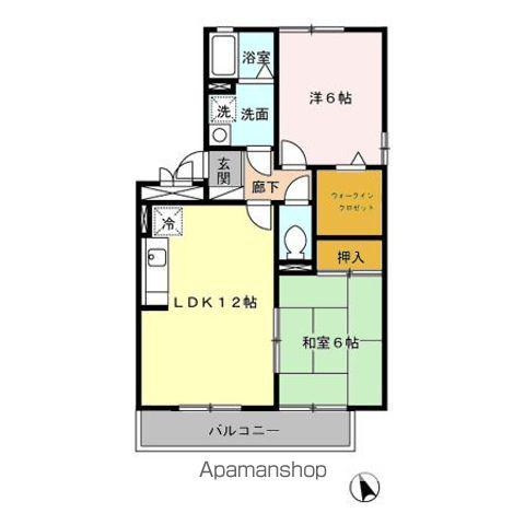 セジュール小森野(2LDK/3階)の間取り写真