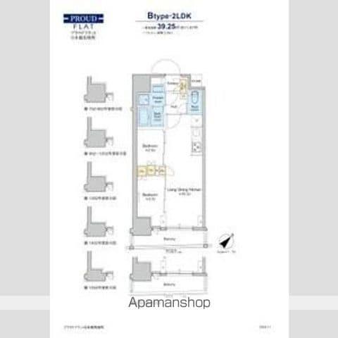 プラウドフラット日本橋馬喰町(2LDK/15階)の間取り写真