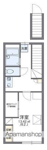 レオパレスハートプレイス中央(1K/2階)の間取り写真