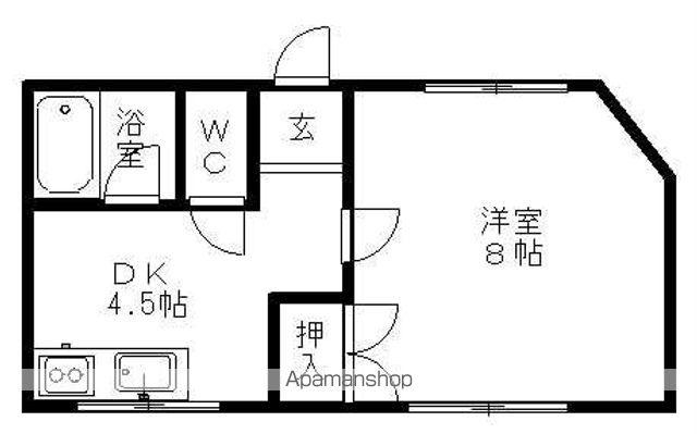 メゾンステイト(1DK/2階)の間取り写真