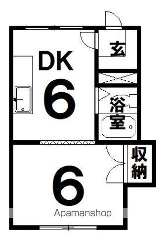 コーポラスミミ(1K/2階)の間取り写真