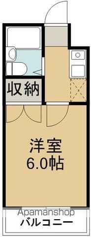 ベルシティ苦竹(1K/9階)の間取り写真