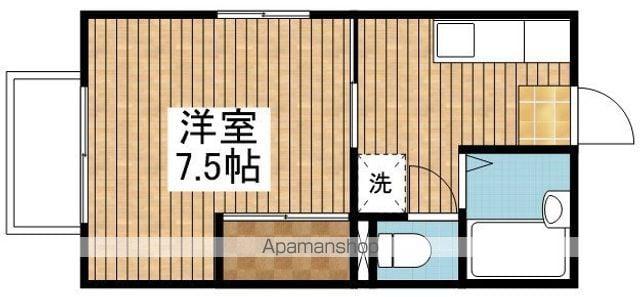 コーポ翠(1K/1階)の間取り写真