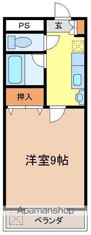 パルセシガ(1K/2階)の間取り写真