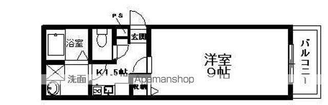コンフォート水口(1K/2階)の間取り写真