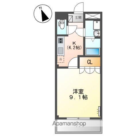 コンフォール(1K/2階)の間取り写真