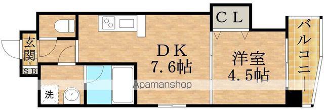 ルクレ新大阪レジデンス(1LDK/4階)の間取り写真