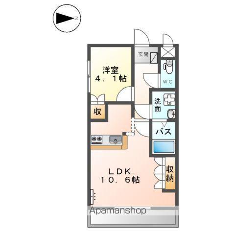 ロイヤル・ツインズ(1LDK/1階)の間取り写真