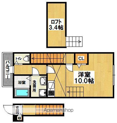 あんしん八田寺町08-1043(ワンルーム/2階)の間取り写真